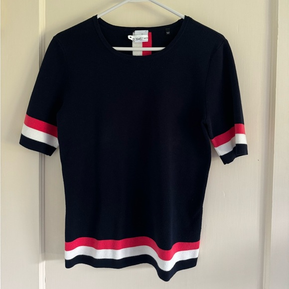 CAbi Style #5134 Hampton Shell Short Sleeve Top, Size Medium - Picture 2 of 7